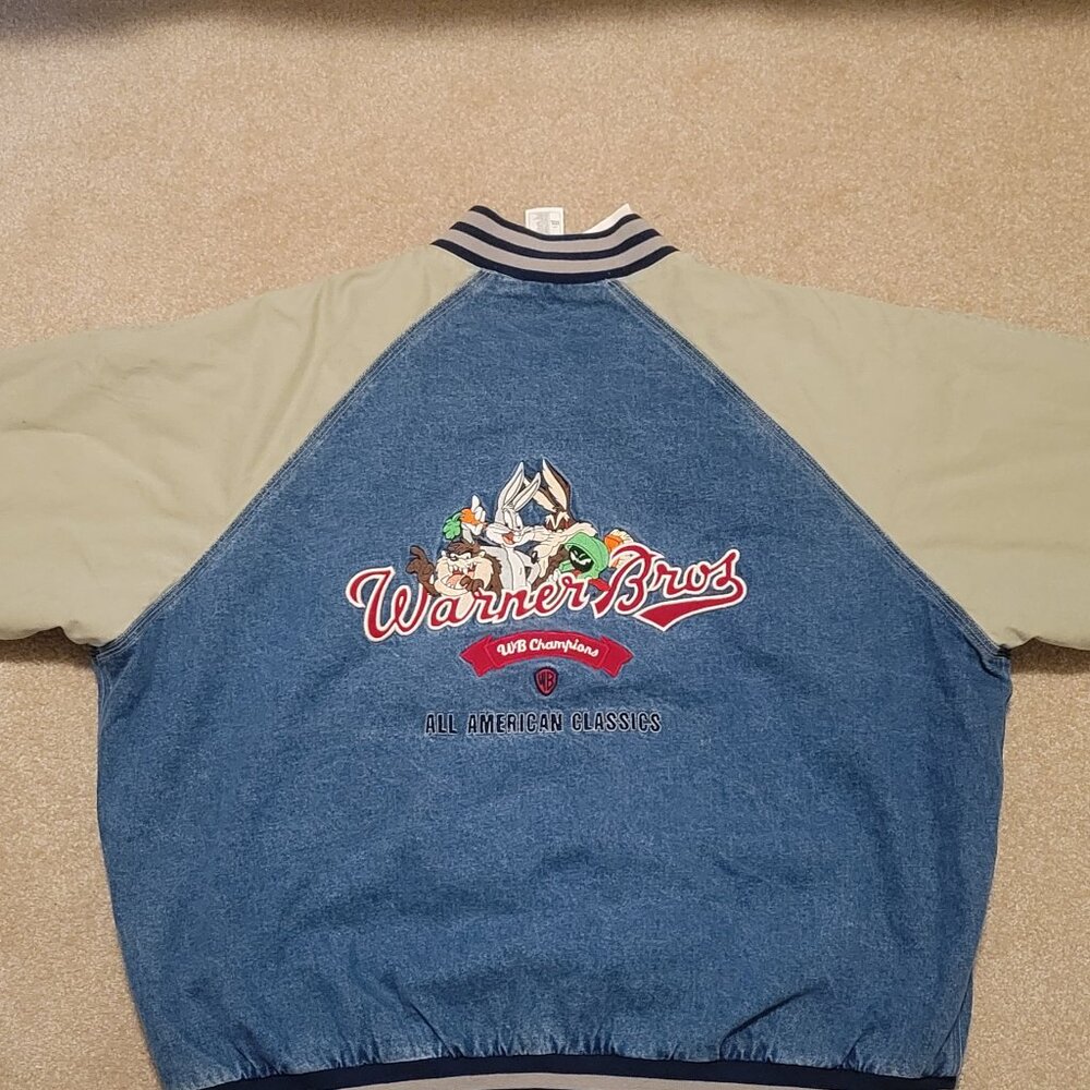 Warner Brothers "WB Champions” Denim Varsity Jacket – XXXL – NWT